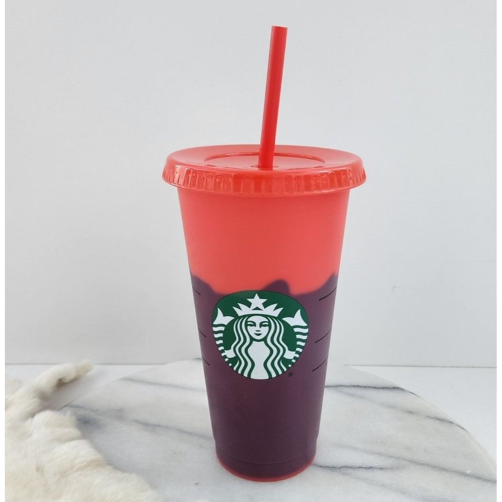 Starbucks Color Changing Cup limited edition 2020 color changing red / purple
